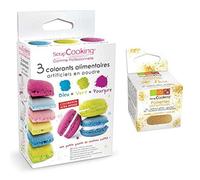 ScrapCooking Food colouring set blue, green, purple + Edible golden glitter