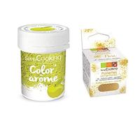 ScrapCooking Green food dye Apple flavor 10 g + Edible golden glitter