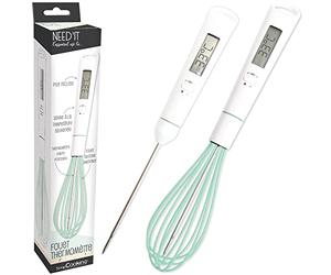 ScrapCooking - Need'it - Whisk Thermometer 2-in-1 - Kitchen Thermometer - with Removable Temperature Probe - Ideal for Baking Chocolate, Caramel, Sugar - Suitable for Induction Cookers - 5167