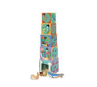 SCRATCH 276181229 Stacking Tower Pyramid with 3 Wooden Animals Ocean from 12 Months