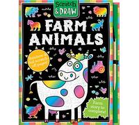 Scratch and Draw Farm Animals - Scratch Art Activity Book
