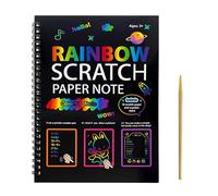 Scratch Arrt Paper Set - 23x16cm | Scratch Paper Notebook | Rainbow Art Pad | DIY Drawing Scratching Set With Pen | Kids Creative Craft Colouring Book For Students Classroom Travel Party Birthday Gift