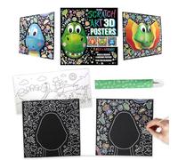 Scratch Art 3D Posters: T-Rex & Friends (Create 4 awesome pop-out posters!)