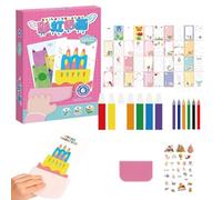 Scratch Art Paint Kit,Squeegee Art Paint Kit,DIY Christmas Rainbow Scratch Painting Set,Rain-bow Scra-tches Pai-nting Craft Kit for Girls Boys,Rainbow Scratch Mini Ar-t Notes,Creativity Paint Kit