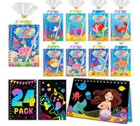 Scratch Art, Party Bag Fillers for Kids, Craft Kits for Kids-24pack Ocean | Rainbow Scratch Art, Arts and Crafts, Class Gifts, Birthday Return Gifts for Boys Girls Age 4-9