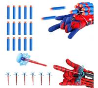 Scratch-Art Spider Web Shooter Toy for Kids 3-14， With Superhero Capes for Kids & Mask，Superhero Spider Launcher Toy，Costume Cosplay Gift for 3 4 5 6 7 8 9 Boys and Girls