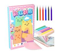 Scratch Book for Kids - Drawing Scratch Pad, Creative Fun Art Book for Kids | Scratch Book for Kids, 35 Pieces, Rainbow Art, Scratch Book for Travel, Kids, Fam