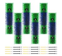 Scratch Brush for Cattle, Horse, Goat, Cow, Durable Scratch and Massage Care Tool for Healthy Coat, Relieves Itching, Easy Installation on Fence Posts (6 Pieces, Green)