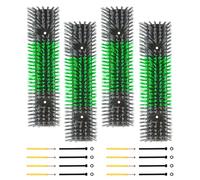 Scratch Brush for Cattle, Horse, Goat, Cow, Durable Scratch and Massage Care Tool for Healthy Coat, Relieves Itching, Easy Installation on Fence Posts (4 Pieces, Grey)