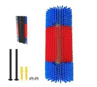 Scratch Brush Horse Cows Cow Brush Set for Farm Animals, Cattle Scratching Brush, Complete Massage Brush Set Horses, Back Scratcher Relieves Itching, Animal Scary Mite for Cows (Red and Blue)