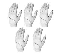 Scratch Cabretta Leather Ladies Golf Gloves (5 Pack) Logo Free, for 2025, Durable & Soft, Small Medium Large X-Large (Large)