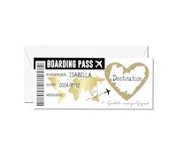 Scratch Card Reveal Holiday Surprise Travel, Personalised Scratch Card We Are Going On Holiday Surprise Reveal, Golden Boarding Pass Scratch Card, Surprise Trip Reveal Gift for Spouse Family Lover