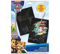 Scratch Card with Wooden Stylus Kids Licensing Paw Patrol Noir 22,5x29,5 cm