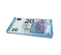 Scratch Cash 100 Fac-Similar Banknotes x €20 Euro Imitation Money for Playing - Size Increased to 125%