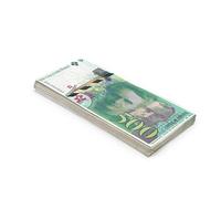 Scratch Cash 100 x ₣ 500 Francs fake money (real size)