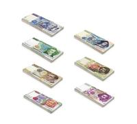 Scratch Cash Bundle ₤ Lire Money to Play - 7 bribes 25 x ₤ 1.000, 2.000, 5.000, 10.000, 50.000, 100.000 and 500.000 (Real Size)