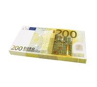 Scratch Cash Size Increased to 125%, Fake Banknotes 100 x 200 Euro, Fac-Simile Euro