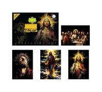 Scratch Craft Set Includes 4 Portraits Sheet for Religious Enthusiasts Stress Relief and Christmas Home Decoration Adult Scratch Craft