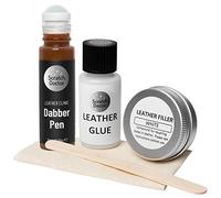 Scratch Doctor Compact Leather Repair Kit Patch, Fill, Glue & Recolour Scratches, Tears, Holes in Leather Furniture, Sofas, Car Seats (Medium Brown)