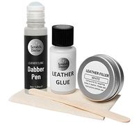 Scratch Doctor Compact Leather Repair Kit Patch, Fill, Glue & Recolour Scratches, Tears, Holes in Leather Furniture, Sofas, Car Seats (Light Grey)
