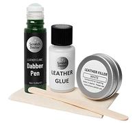 Scratch Doctor Compact Leather Repair Kit Patch, Fill, Glue & Recolour Scratches, Tears, Holes in Leather Furniture, Sofas, Car Seats (Dark Green)