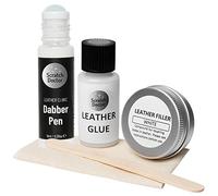 Scratch Doctor Compact Leather Repair Kit Patch, Fill, Glue & Recolour Scratches, Tears, Holes in Leather Furniture, Sofas, Car Seats (White)