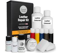 Scratch Doctor Complete Leather Repair Kit Patch, Fill, Repair & Recolour Scratches, Tears, Holes in Leather Furniture, Sofas, Car Seats (Chocolate)