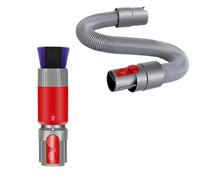 Scratch-free Dusting Brush & 63”Flexible Extension Hose Attachments for Dyson GEN5 V15 V12 V11 V10 V8 V7 Cordless Vacuum Cleaner, Ideal for Car Detailing, Keyboard/Blinds Cleaning,Delicate Surfaces