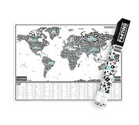Scratch Map Of The F*#?ing World - Scratch Off Poster Of Swear Words Around The World - Profanity and Cuss Words In Different Languages