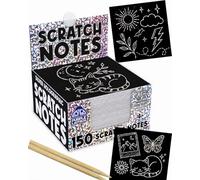 Scratch Notes - Silver Holographic Scratch Art Paper for Kids