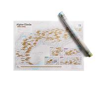 Scratch Off Alpine Climbs Print - Maps International - Poster Gift for Walking/Climbing Enthusiasts - alps Peaks - Gift Tube - a1 Sized 84.1 (h) x 59.4 (w) cm