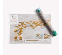 Scratch Off Alpine Cycling Print - enthusiasts - alps peaks - 59.4 x 42 cm