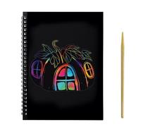 Scratch Off Art Notebook - Pad, Magic Drawing Supplies, Creative Sketchbook For Kids Boys Girls | Modern Design Cute Classroom Playroom Party Birthday Christmas Trip
