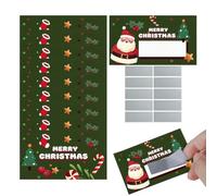 Scratch Off Cards 10 Pieces Funny Interactive Blank Party Supplies | Christmas Family Games Card Sticker Set for Adults Classroom Prizes Stocking Stuffers Holiday Home Office School Green model