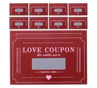 Scratch off Cards 20 Paper Red Valentines 20 Sheets for Couples