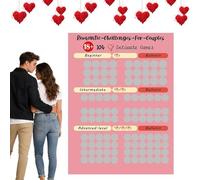 Scratch Off Cards - Valentines 100 Things Table Games,Funny Love Game Scratching Poster | for Him Her Men Women Adults Dating Home Travel Birthday Party Vacation