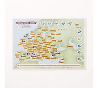 Scratch Off European Football Gift Grounds Map Poster - 59.4 x 42 cm