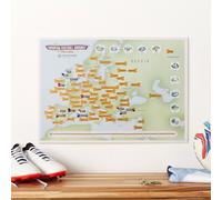 Scratch Off European Football Grounds Print (Silk Art Paper)