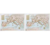 Scratch Off European Wine Print - Maps International - poster gift for wine lovers enthusiasts - regions + sub-regions - 42 (h) x 29.7 (w) cm (Pack of 2)