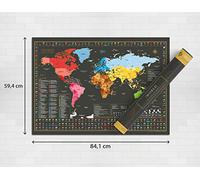Scratch-off Map of the World - XLarge (A1 size 84.1cm x 59.4cm) Beautiful Luxury-look Wall Poster Map - Perfect Travel Gift