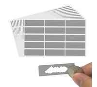 Scratch Off Stickers 10 Sheet 150 Pcs Grey Rectangle Scratch Cards Labels Self Adhesive Peel and Stick Holographic Sticker for Activity Favors Surprise Gift Notes DIY Craft 1 Inch