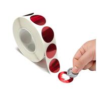 Scratch Off Stickers 1000Pcs 25 * 25mm Round Holographic Laser Color Metallic Hologram Game Scratch Sticker Scratch Off Card for DIY(Red)