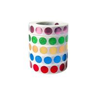 Scratch Off Stickers 1000Pcs/roll Labels 12 * 12mm Round Holographic Blank for Secret Code Cover for DIY(Pink)