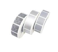 Scratch Off Stickers 1000pcs/Rolls 18mm Square Scratch Off Sticker Label Grey/Silver/Zebra for Postcard Cover Stationery for DIY(18mm Square Grey)