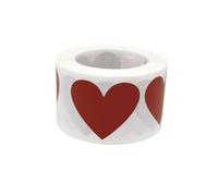 Scratch Off Stickers 2 Rolls 300pcs/roll 30x35mm Scratch Off Sticker Love Heart Party Label for Secret Code Cover Home Game Wedding Message for DIY(Red)