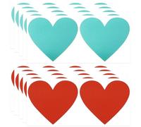 Scratch Off Stickers 20 Pieces Heart Scratch Stickers in 2 Colours, DIY Surprise Gifts or Private Message, Cards, Red, Green