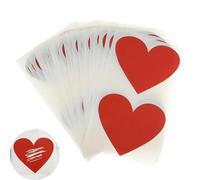 Scratch Off Stickers 200 Pcs DIY Golden Love Heart Shape Self-Adhesive Scratch Card Sticker Scratch Coating Stickers Multifunctional Labels for DIY(Red Love Heart)