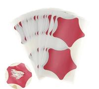 Scratch Off Stickers 200 Pcs DIY Golden Love Heart Shape Self-Adhesive Scratch Card Sticker Scratch Coating Stickers Multifunctional Labels for DIY(Red Pentagram)