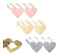 Scratch Off Stickers, 30Pcs Heart Scratch Stickers in Gold, Silver, Pink, DIY Surprise Gifts for Wedding Valentine Scrapbook Games Party Gift Postcard