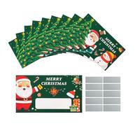 Scratch Off Tickets 10 Pieces DIY Funny Santa Snowman Decor | Scratch Off Cards Adult Christmas Games for Kids Family Classroom Prizes Stocking Stuffers New Year Home Office New green